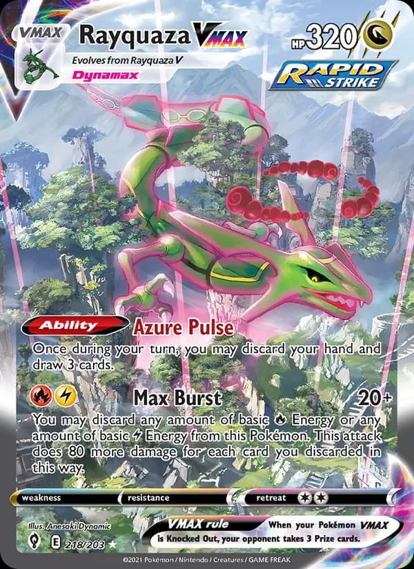 Rayquaza VMAX 218 from Evolving Skies