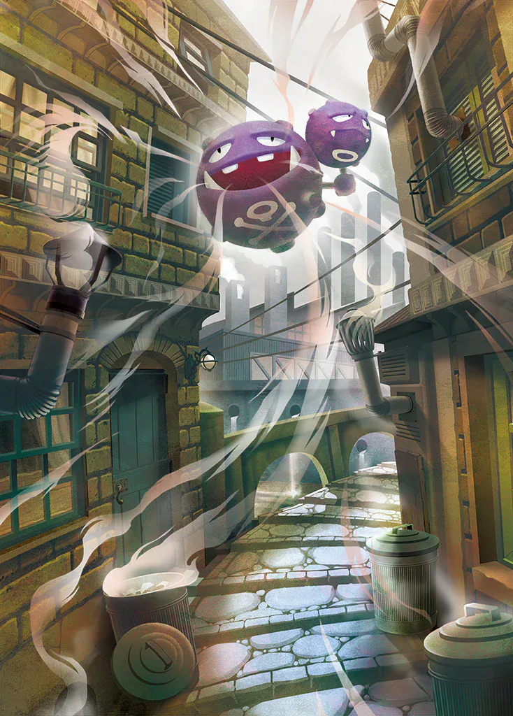 Weezing artwork.