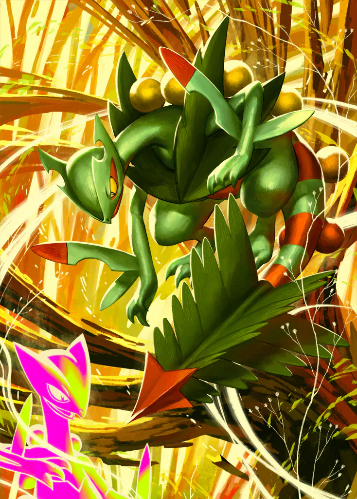 Mega Sceptile ex artwork.
