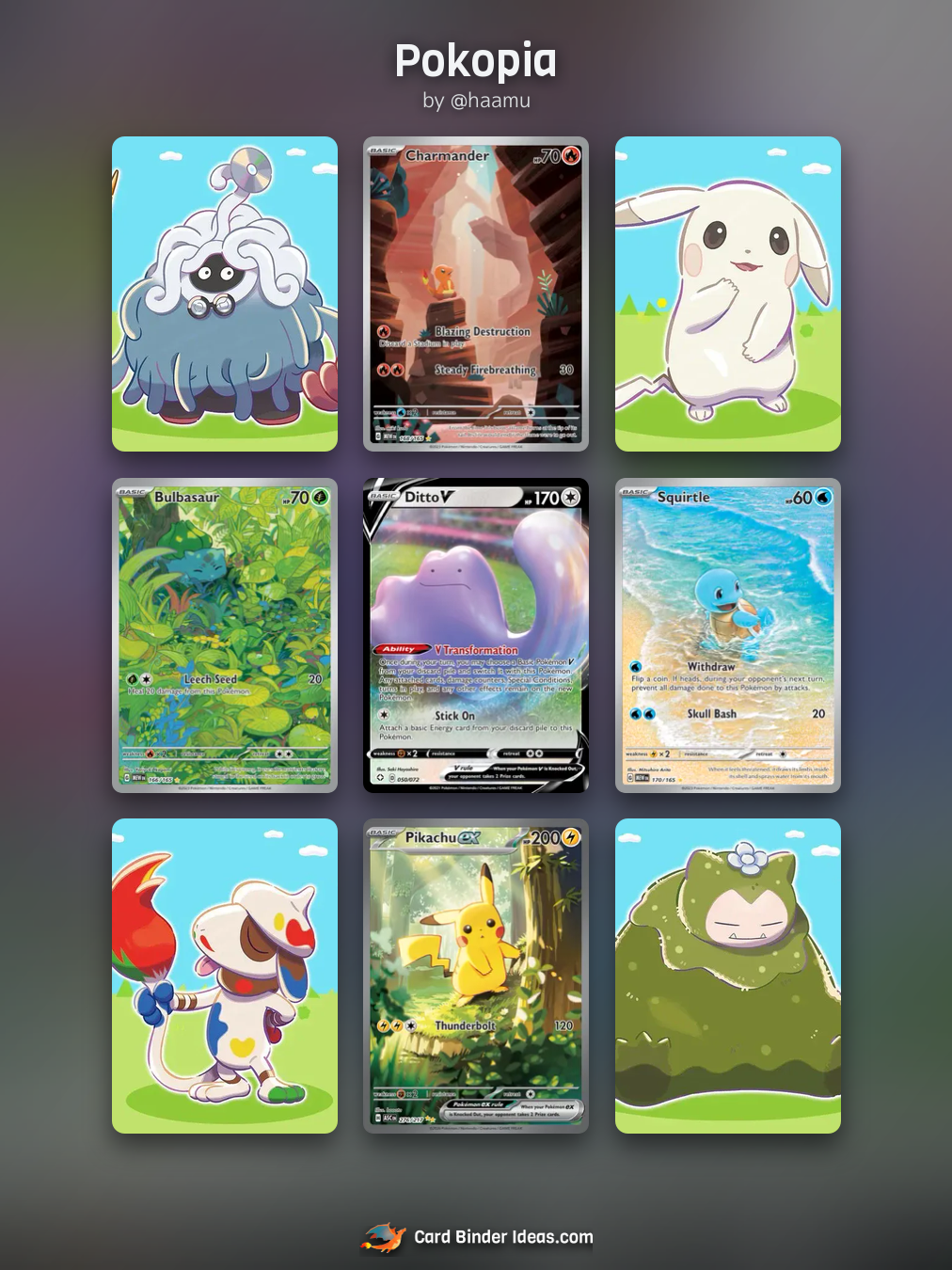 Pokopia. Michi Method Pokémon card binder idea by @haamu.