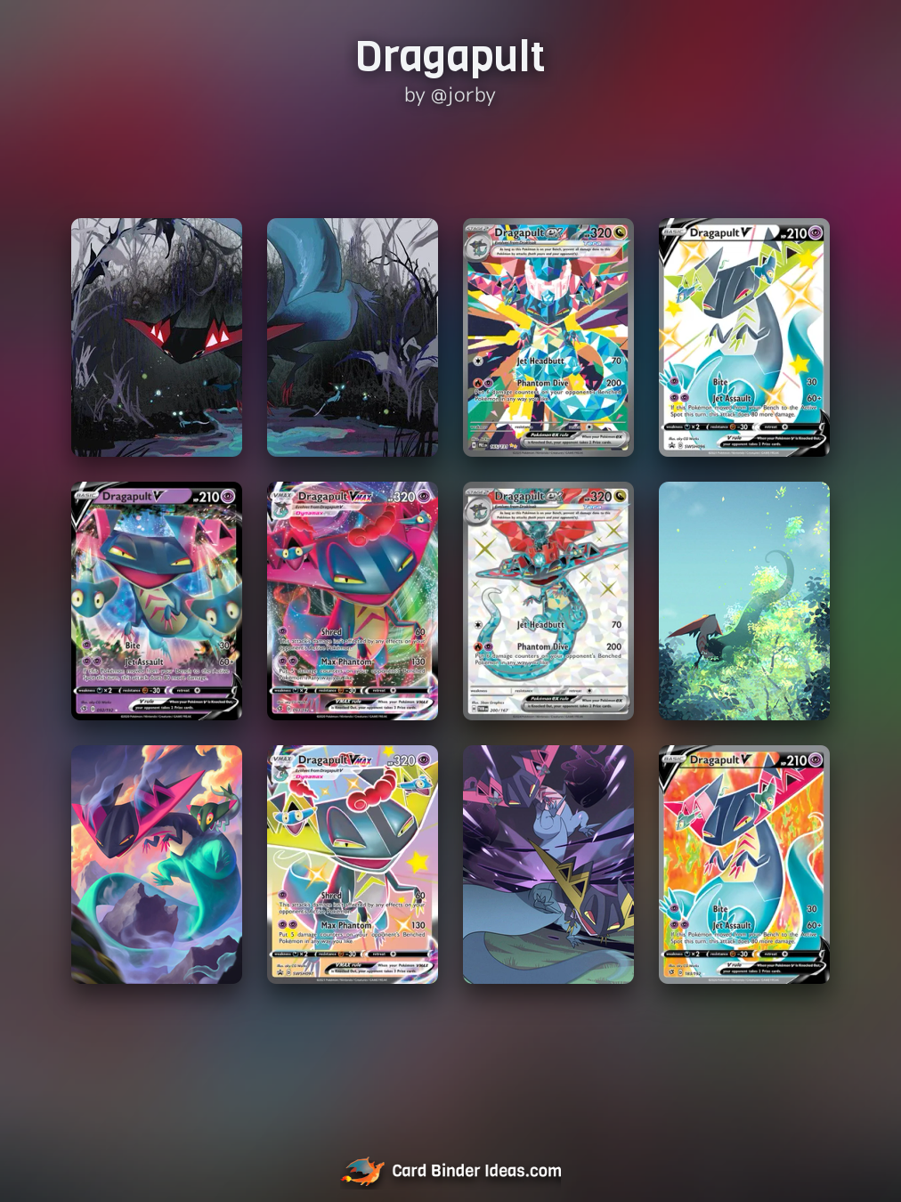 Dragapult. Michi Method Pokémon card binder idea by @jorby.