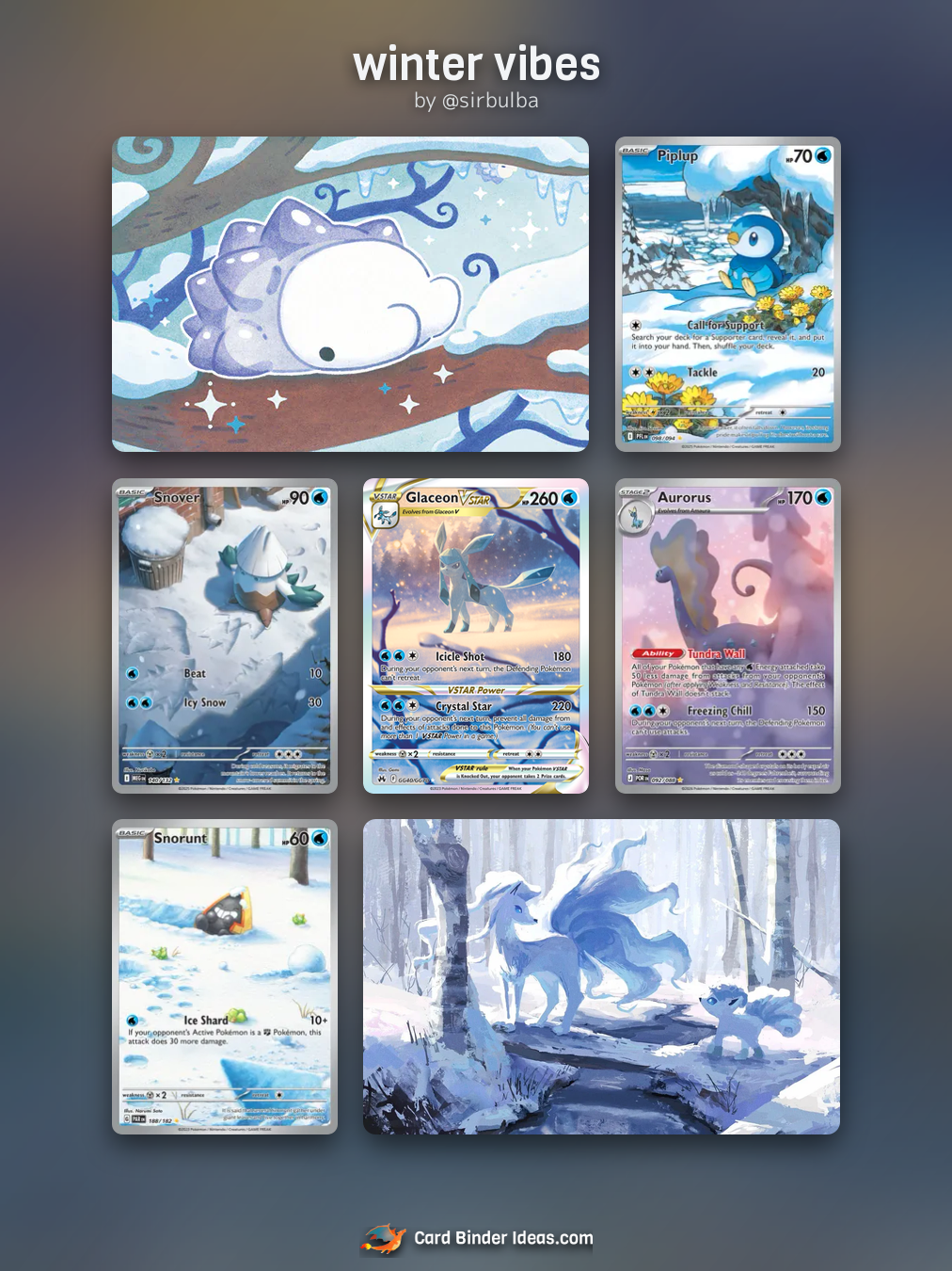 winter vibes. Michi Method Pokémon card binder idea by @sirbulba.