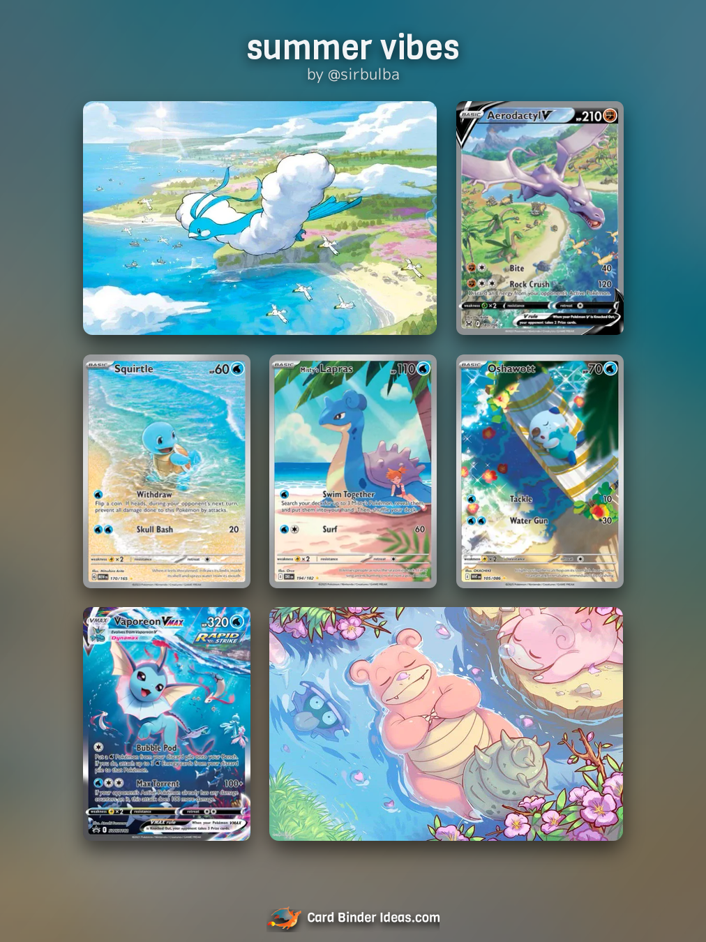summer vibes. Michi Method Pokémon card binder idea by @sirbulba.