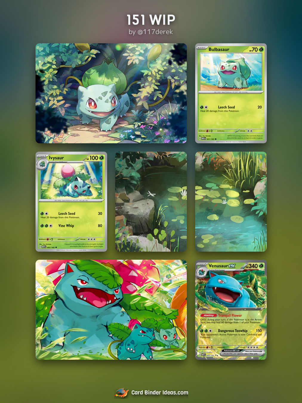 151 WIP. Michi Method Pokémon card binder idea by @117derek.