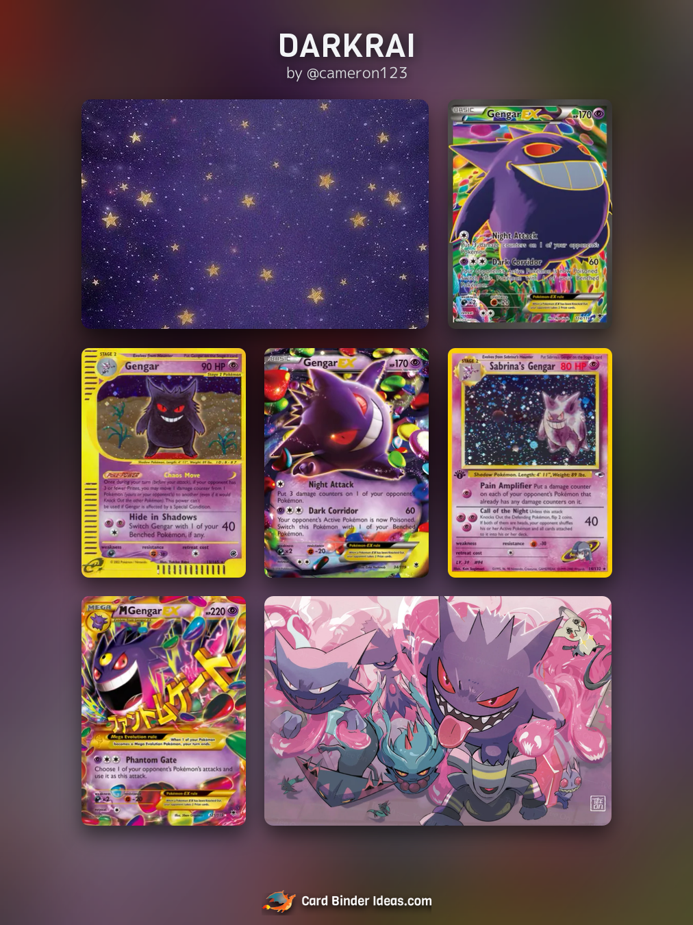 DARKRAI. Michi Method Pokémon card binder idea by @cameron123.