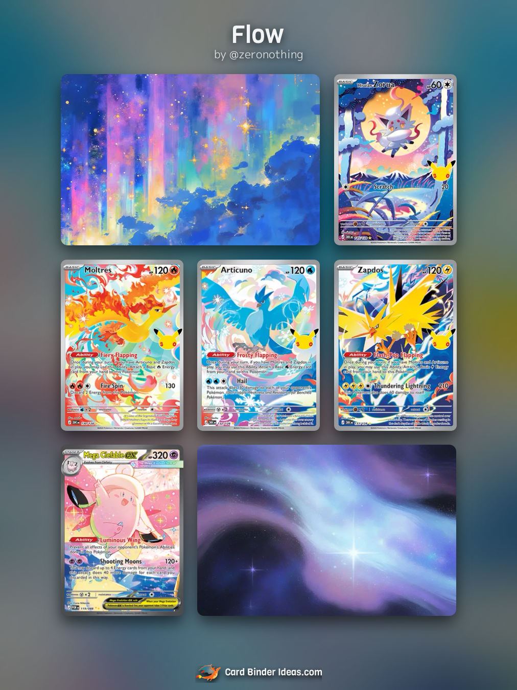 Flow. Michi Method Pokémon card binder idea by @zeronothing.