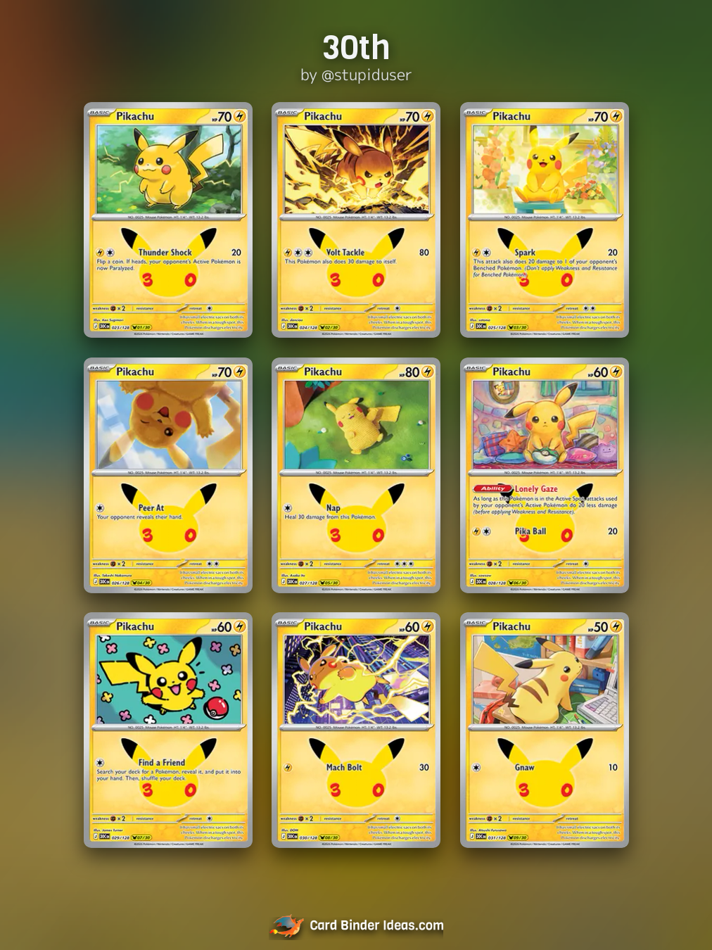 30th. Michi Method Pokémon card binder idea by @stupiduser.