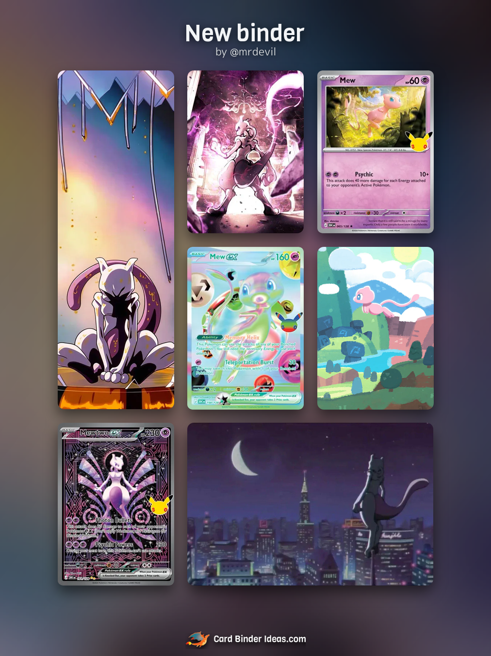 New binder. Michi Method Pokémon card binder idea by @mrdevil.