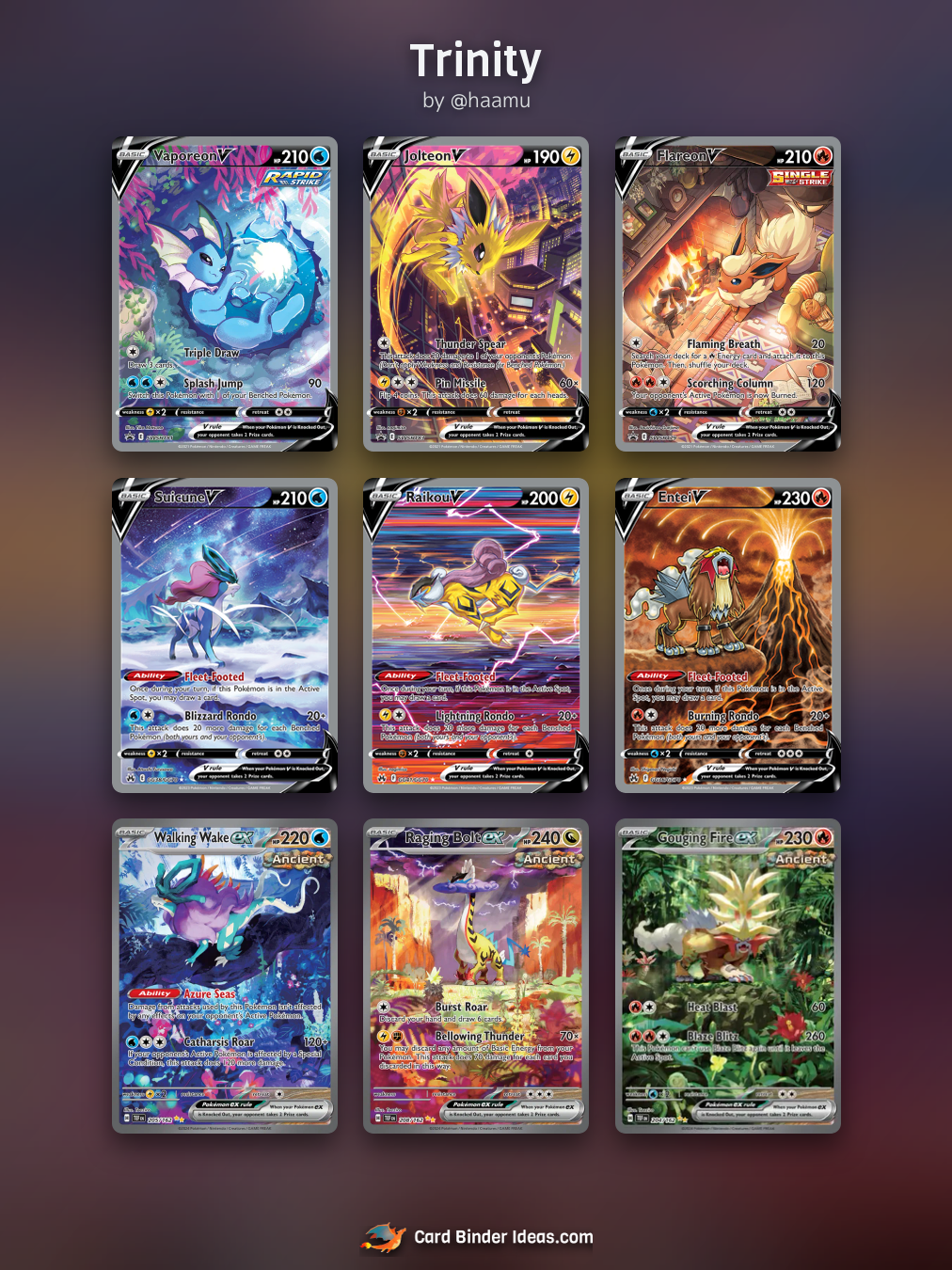 Trinity. Full Art Pokémon card binder idea by @haamu.