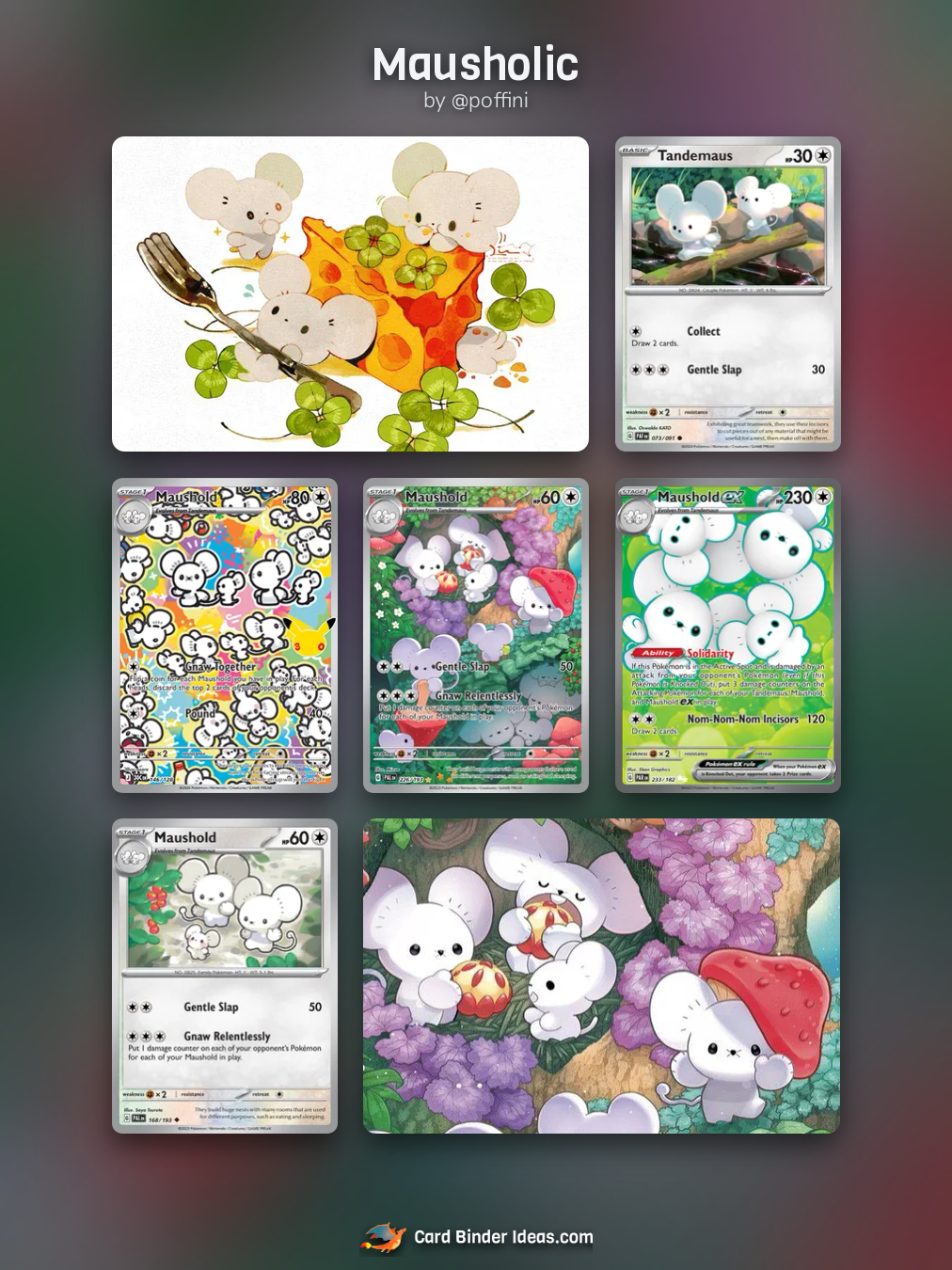 Mausholic. Michi Method Pokémon card binder idea by @poffini.