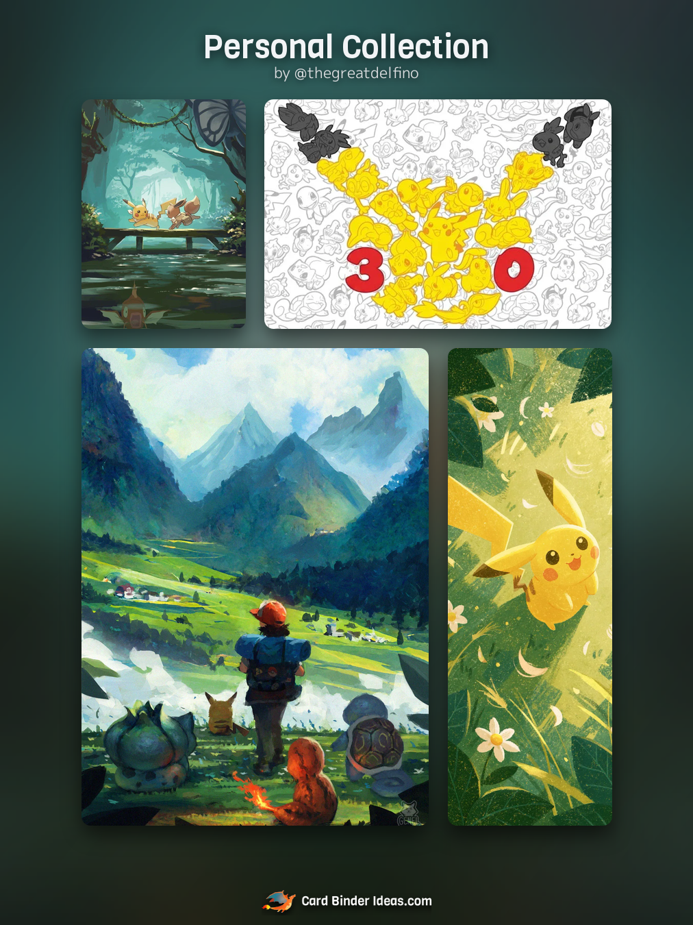 Personal Collection. Michi Method Pokémon card binder idea by @thegreatdelfino.
