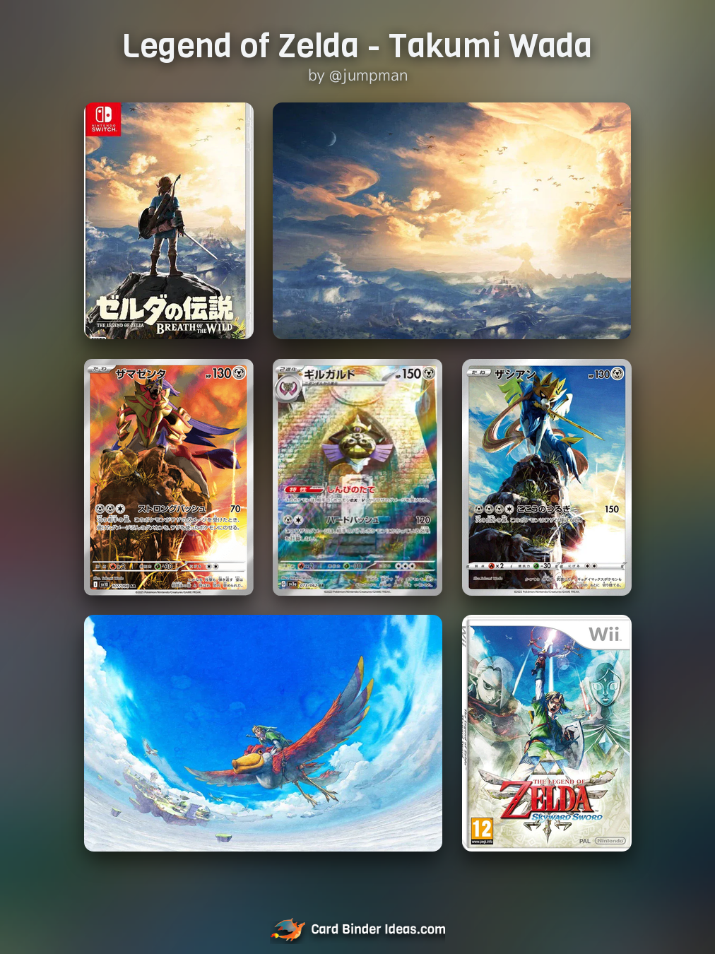 Legend of Zelda - Takumi Wada. Michi Method Pokémon card binder idea by @jumpman.