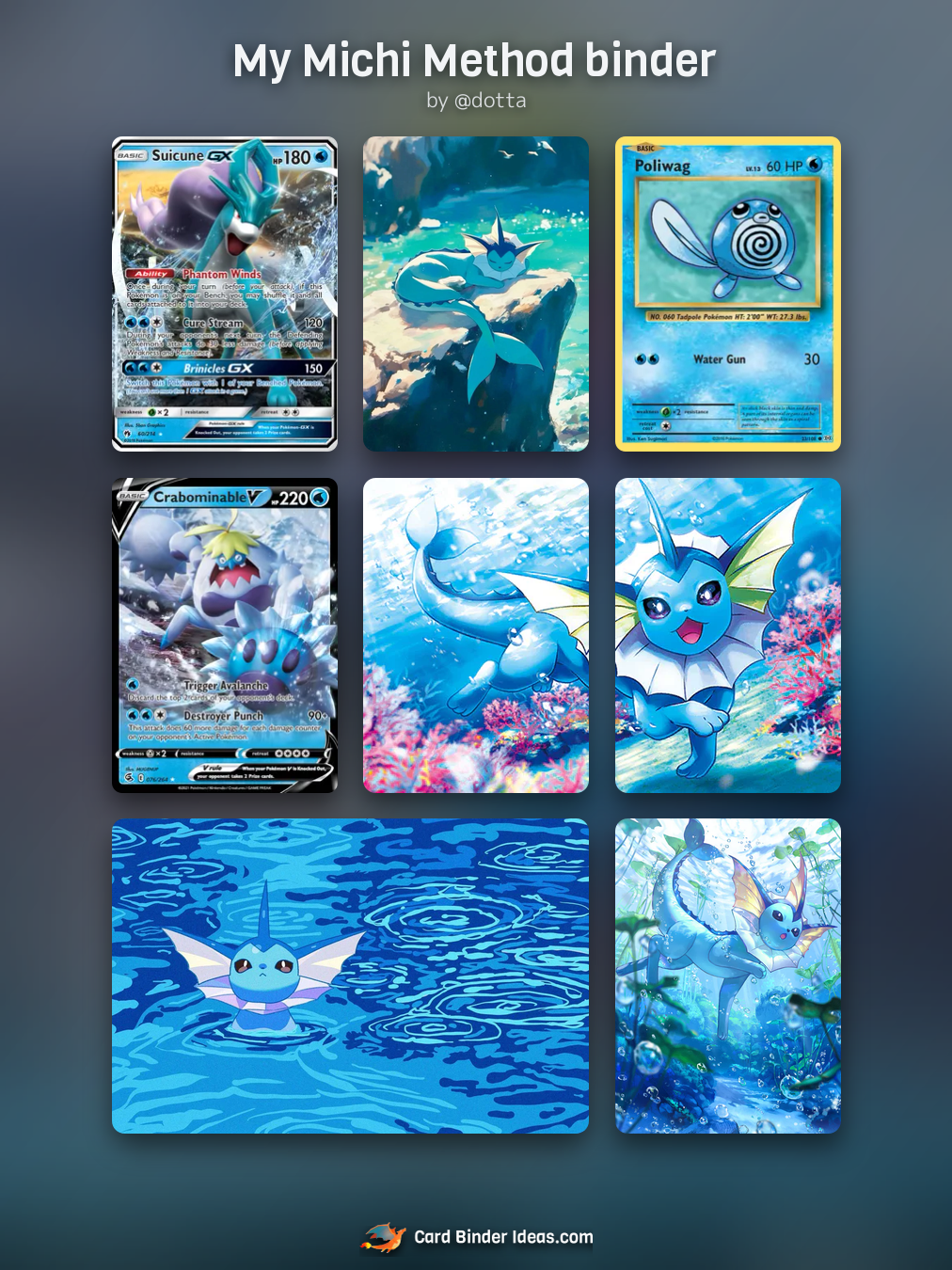 My Michi Method binder. Michi Method Pokémon card binder idea by @dotta.