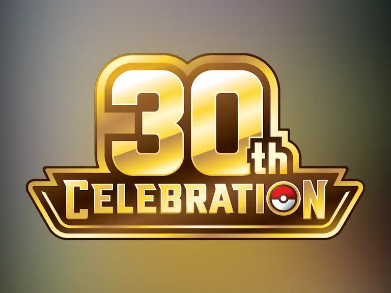 Gold Pokémon 30th Celebration anniversary logo