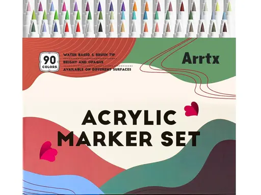Arrtx 90A acrylic marker set with 90 colors